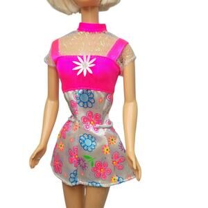 1996 Vintage Flower Fun Barbie Doll Dress